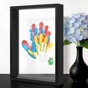 Omrhvi Family Handprint Kit, DIY Craft Keepsake, Hand Print Photo Frame, Family